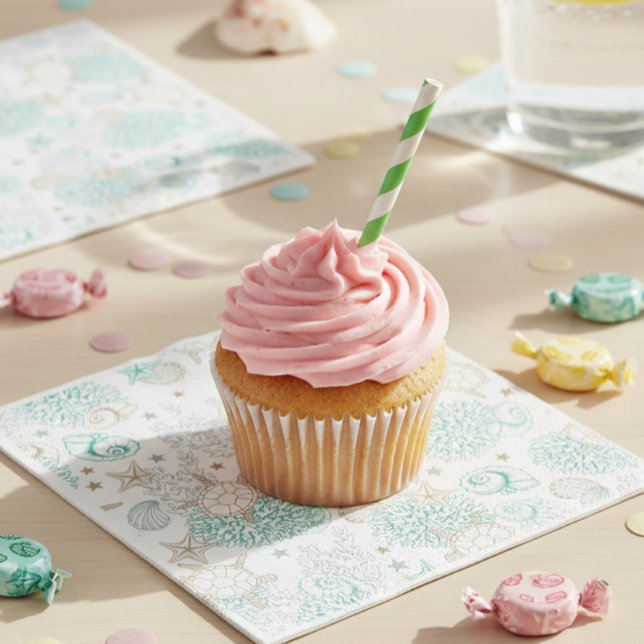 Birthday party turtles, underwater tableware napkins (Creator Uploaded)