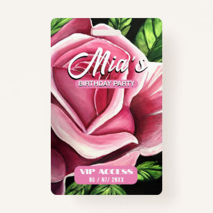 Birthday Party VIP Access Badge