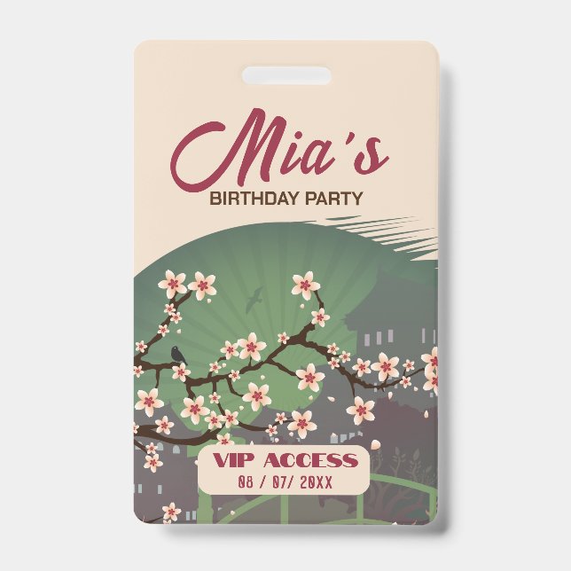 Birthday Party VIP Access Badge (Front)