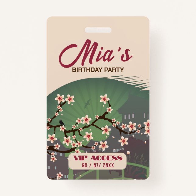 Birthday Party VIP Access Badge (Front)