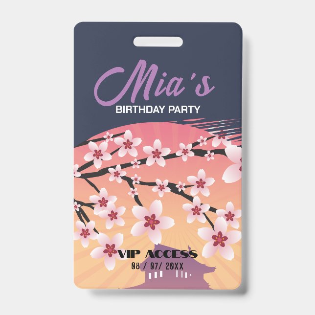 Birthday Party VIP Access Badge (Front)