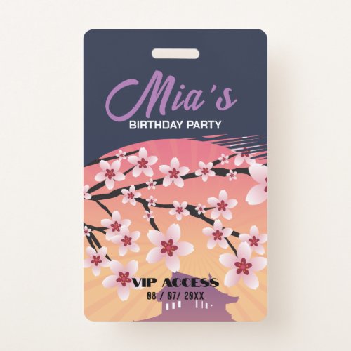 Birthday Party VIP Access Badge