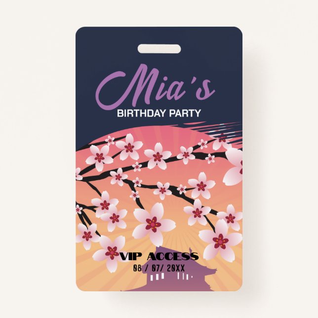 Birthday Party VIP Access Badge (Front)