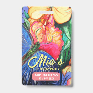 Birthday Party VIP Access Badge