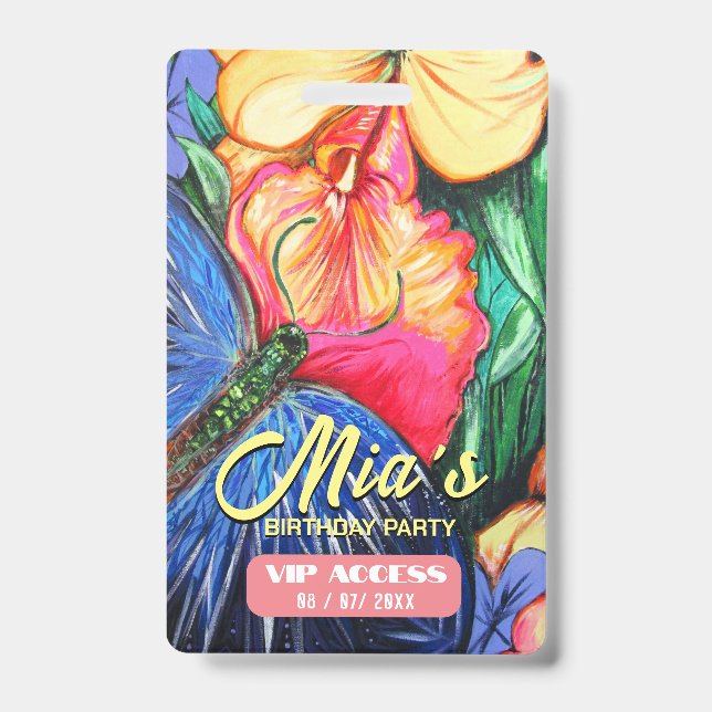 Birthday Party VIP Access Badge (Front)