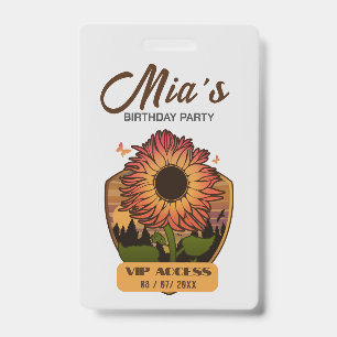 Birthday Party VIP Access Badge