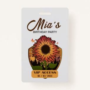 Birthday Party VIP Access Badge