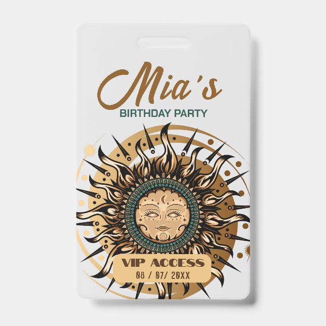Birthday Party VIP Access Badge (Front)