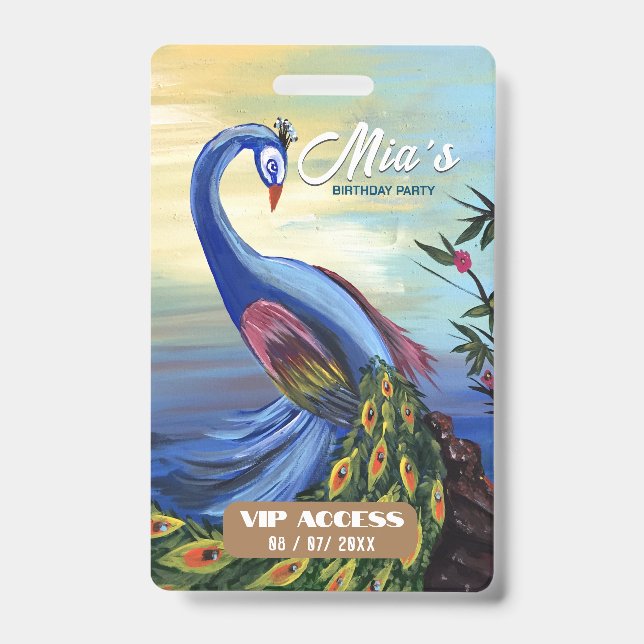 Birthday Party VIP Access Badge (Front)