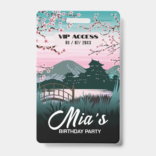 Birthday Party VIP Access Badge (Front)