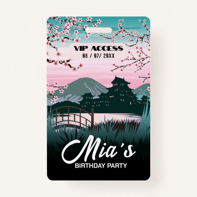 Birthday Party VIP Access Badge (Front)
