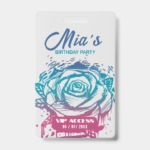 Birthday Party VIP Access Badge