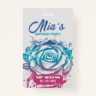 Birthday Party VIP Access Badge