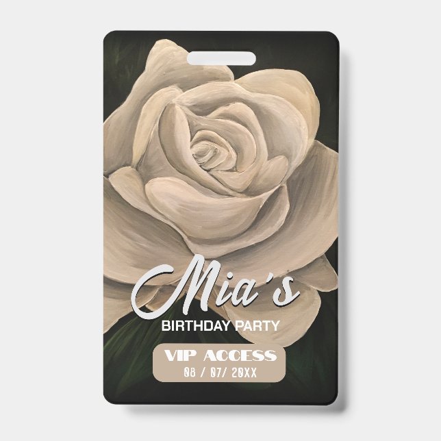 Birthday Party VIP Access Badge (Front)