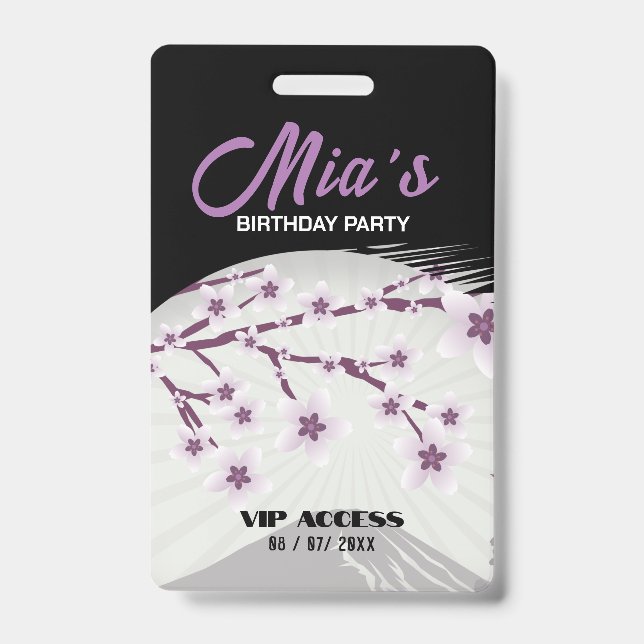 Birthday Party VIP Access Badge (Front)