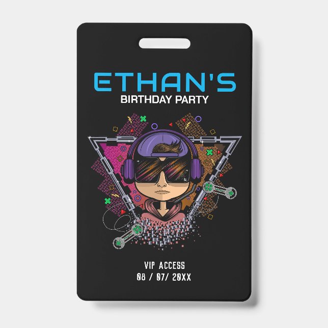 Birthday Party VIP Access Badge (Front)