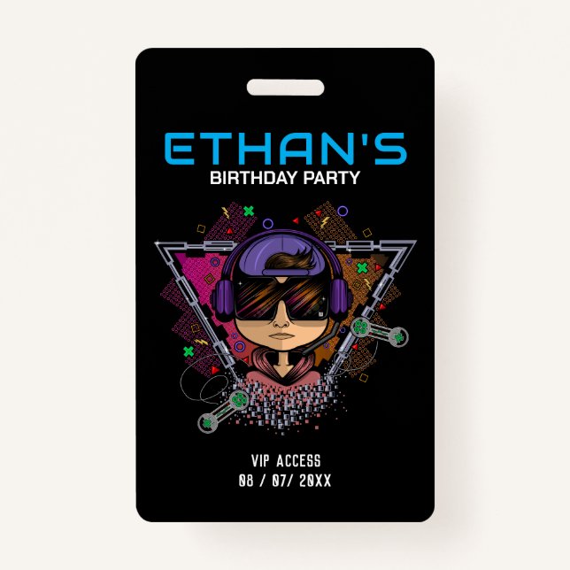 Birthday Party VIP Access Badge (Back)