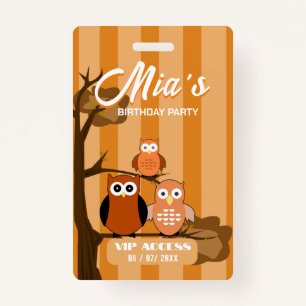 Birthday Party VIP Access Badge