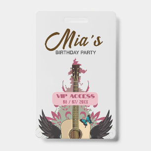 Birthday Party VIP Access Badge