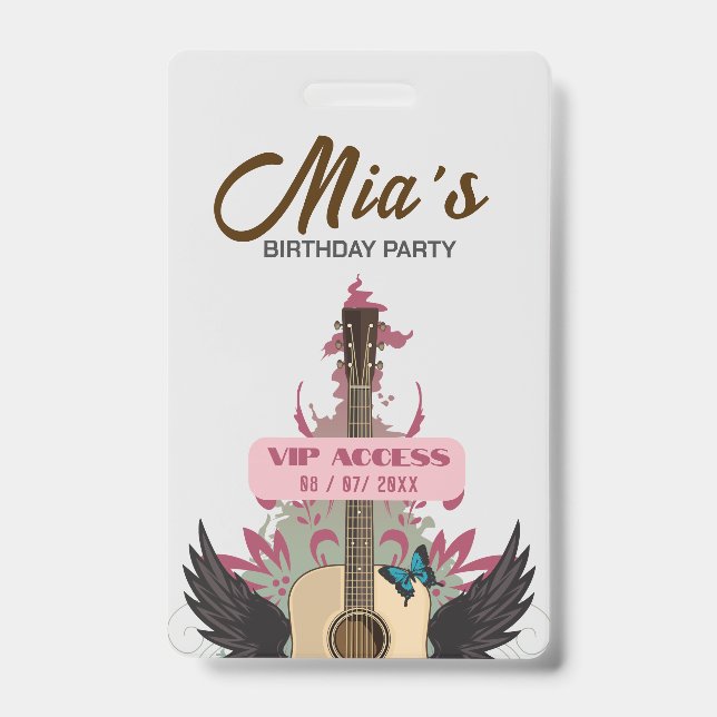 Birthday Party VIP Access Badge (Front)