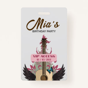 Birthday Party VIP Access Badge