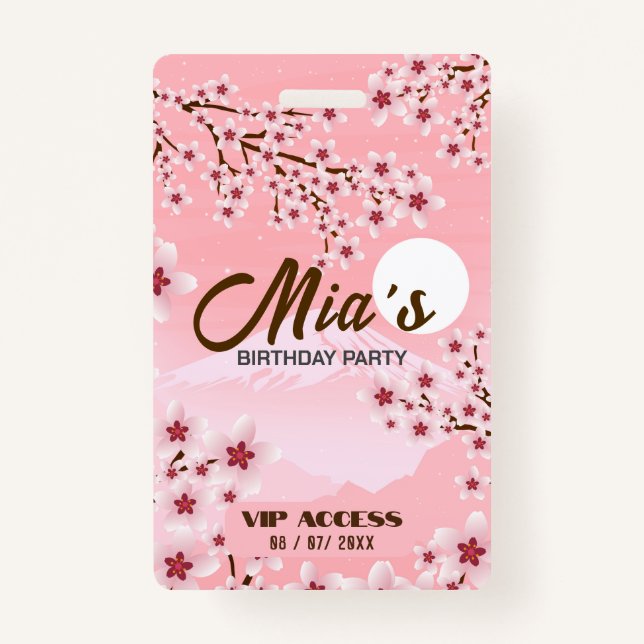 Birthday Party VIP Access Badge (Front)