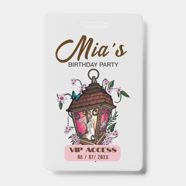 Birthday Party VIP Access Badge (Front)