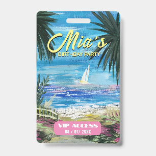 Birthday Party VIP Access Badge