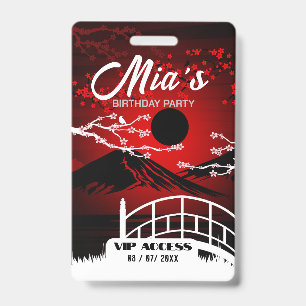 Birthday Party VIP Access Badge