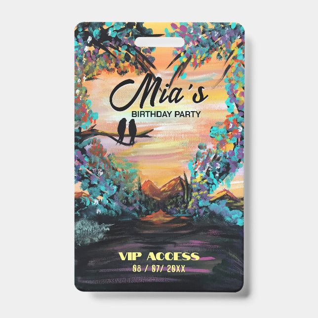 Birthday Party VIP Access Badge (Front)