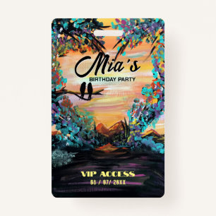 Birthday Party VIP Access Badge