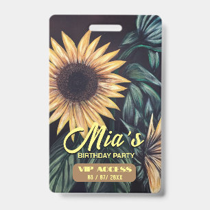 Birthday Party VIP Access Badge