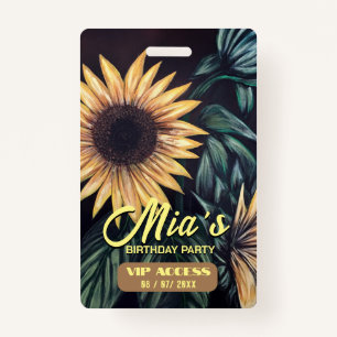 Birthday Party VIP Access Badge