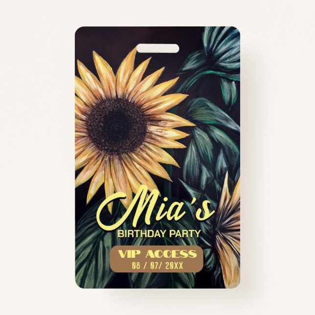 Birthday Party VIP Access Badge (Back)