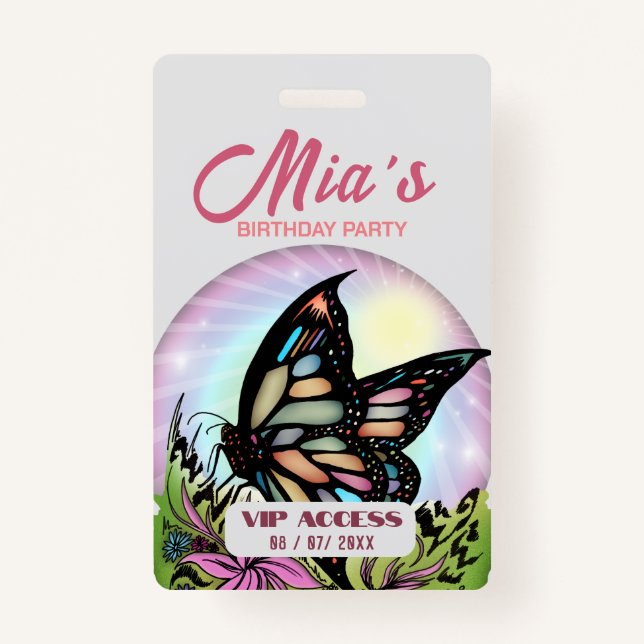 Birthday Party VIP Access Badge (Front)