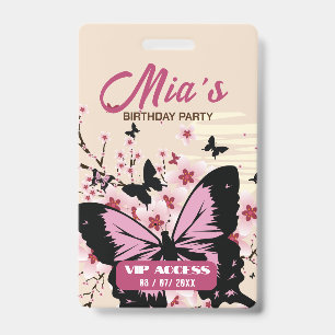 Birthday Party VIP Access Badge