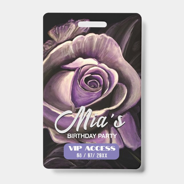 Birthday Party VIP Access Badge (Front)