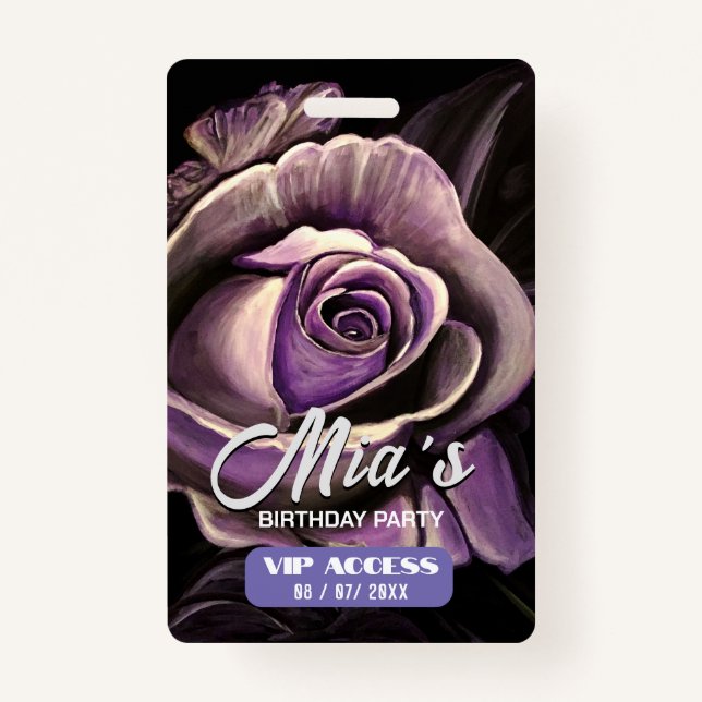 Birthday Party VIP Access Badge (Front)