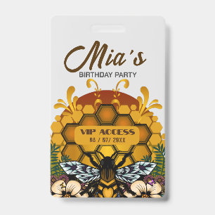 Birthday Party VIP Access Badge