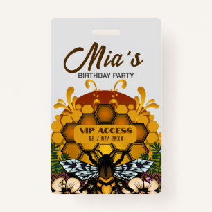 Birthday Party VIP Access Badge