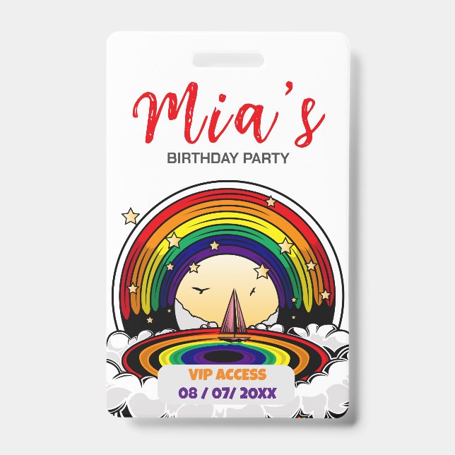 Birthday Party VIP Access Badge (Front)