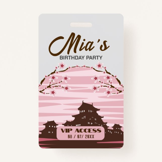 Birthday Party VIP Access Badge (Front)
