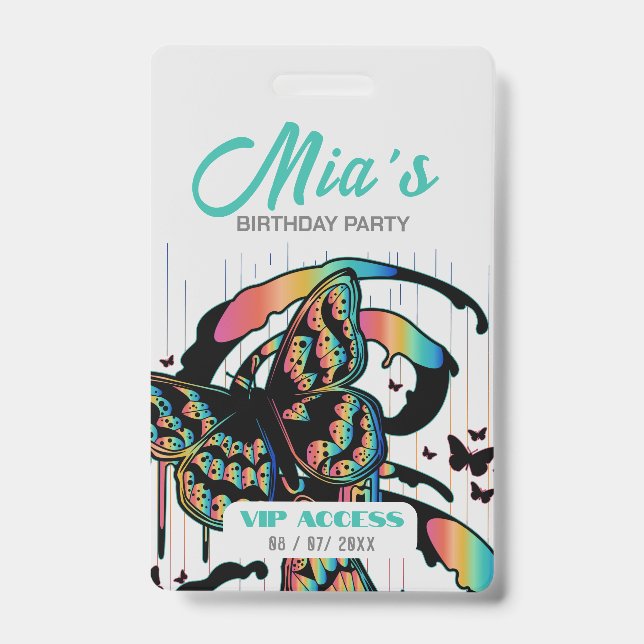 Birthday Party VIP Access Badge (Front)