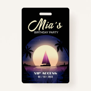 Birthday Party VIP Access Badge