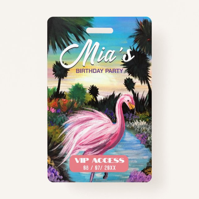 Birthday Party VIP Access Badge (Back)