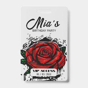 Birthday Party VIP Access Badge