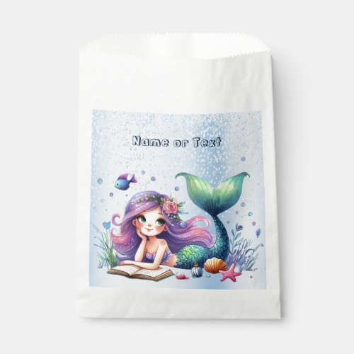 Birthday Party Watercolor Mermaid Sea Life Cute Favor Bag