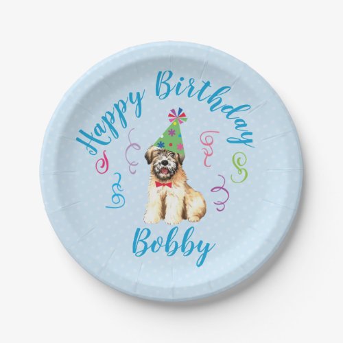 Birthday Party Wheaten Terrier Paper Plates