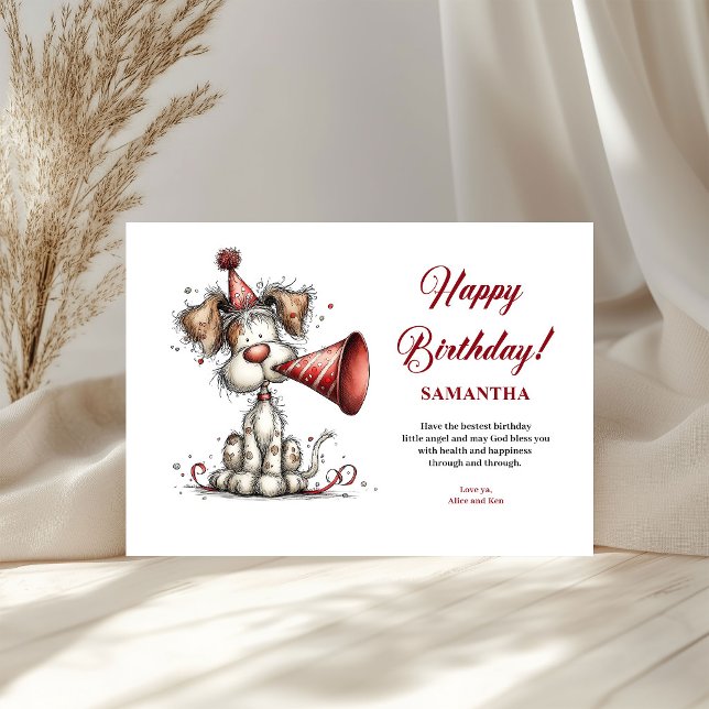 Birthday Party Whimsical Animals Custom Name kids  (Birthday Party Whimsical Animals Custom Name kids greeting card)