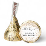Birthday party  white gold glitter dust thank you hershey®'s kisses®